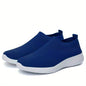 Women'S Lightweight Slip-On Sneakers, Solid Color Fabric Upper, Round Toe, MD Sole, Low Top, All-Season Casual Shoes for Running, Fitness, Dance, Walking, Travel NovaCart