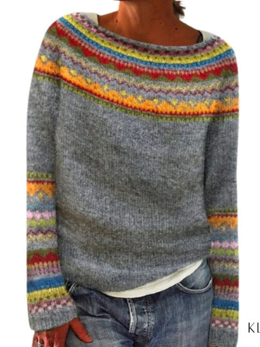 Women’s Fashionable Pullover Sweater Top | Cozy Everyday Knit FitiqueFit