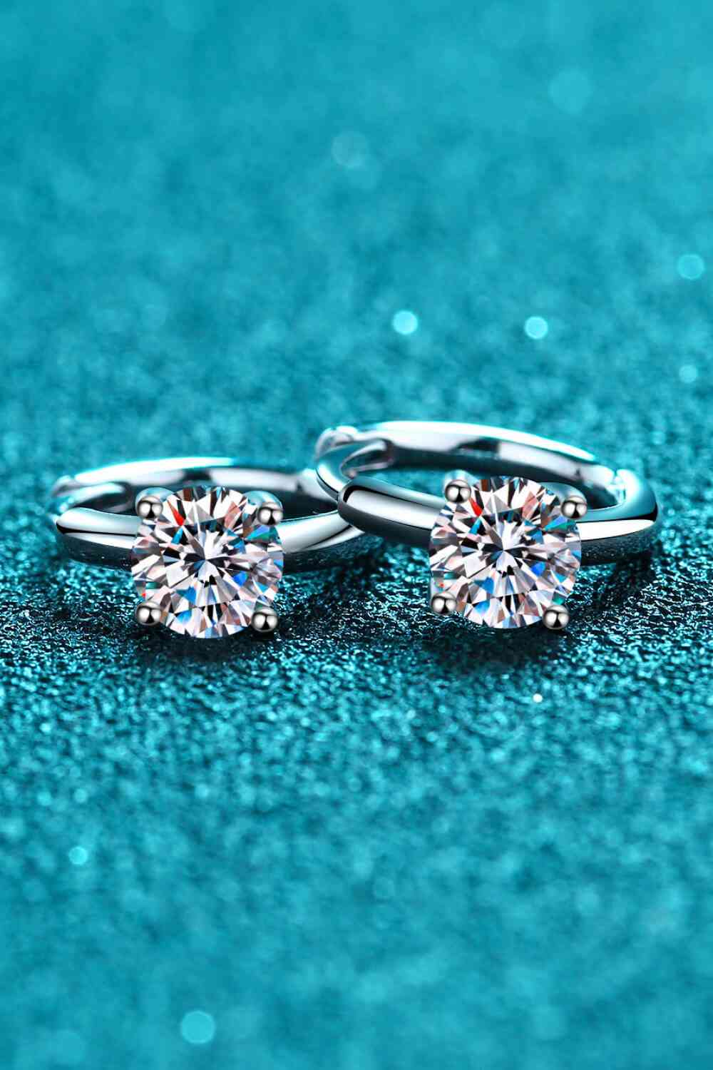 Moissanite Elegance Huggie Earrings – Brilliant 1 Carat Sparkle See size chart under “more details” The Fashion Celestial