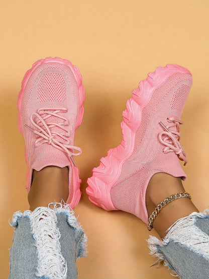 Women'S Plus Size Casual Sports Shoes | Lightweight Breathable Running Shoes, Fashionable Slip-On Style, Low Top, Round Toe, Fabric Upper and Insole, Rubber Sole NovaCart