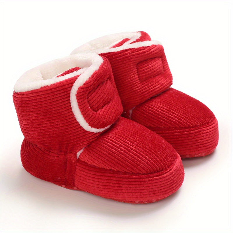 Toddler Baby Girls Booties Plus High Top Slippers Indoor Shoes Crib Shoes First Walker Shoes For Winter NovaCart