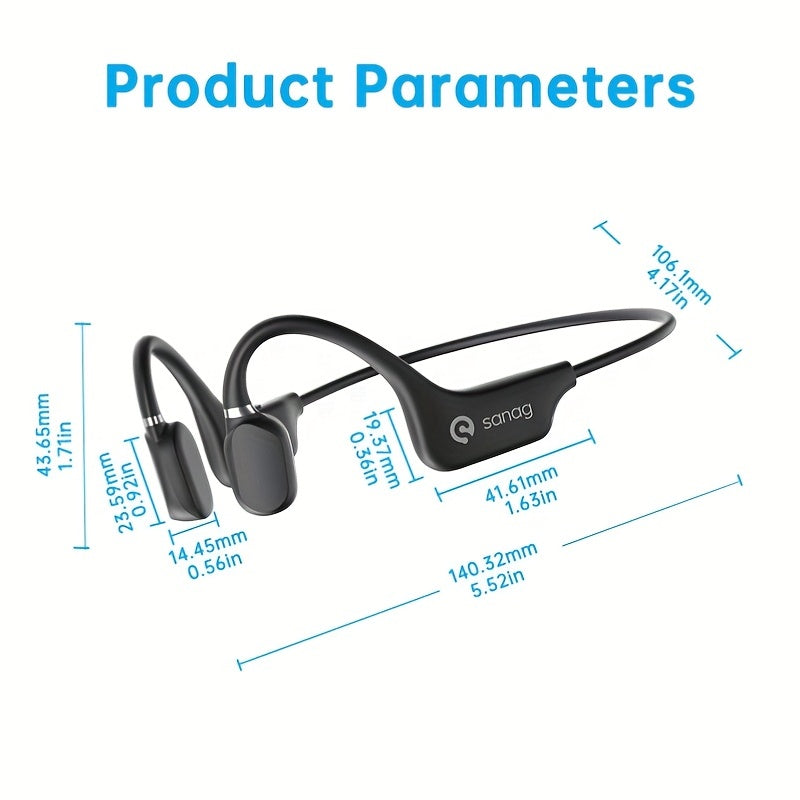 Sanag A5X Bone Conduction Headphones for Cycling, Sports, Fitness, and Workouts, 3D Stereo Headphones NovaCart
