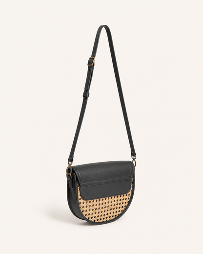 Raja Leather and Cane Crossbody Village Thrive