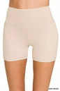 Zenana Brushed Microfiber Wide Waistband Biker Shorts New Era Fashion LLc
