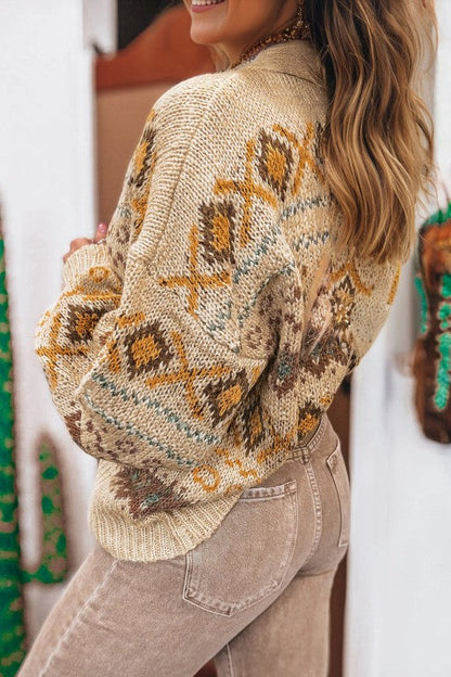 Western Knit Buttoned V-Neck Cardigan Sweater Shop Style & More | Fresh Looks, Everyday Deals & Free Shipping
