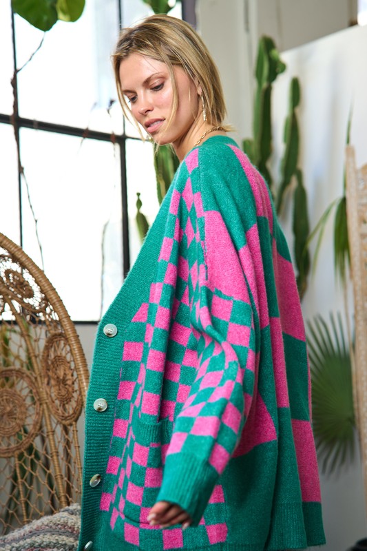 CHECKERED OVERSIZED SWEATER JJK5031 Shop Style & More | Fresh Looks, Everyday Deals & Free Shipping
