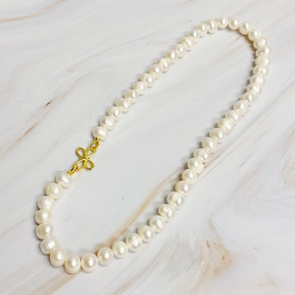 Clover Clasp Genuine Pearl Necklace Shop Style & More | Fresh Looks, Everyday Deals & Free Shipping