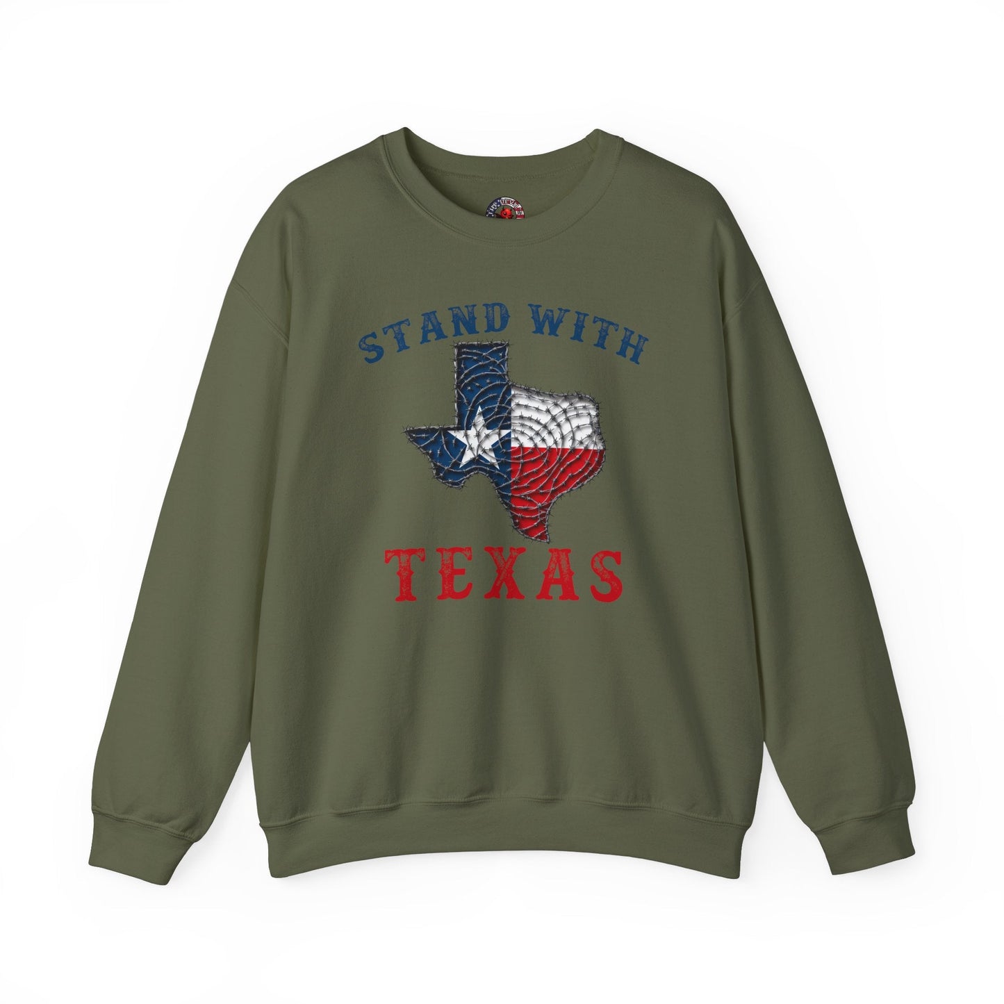 Stand With Texas Crewneck Sweatshirt The Devil's Pickle