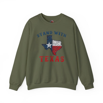 Stand With Texas Crewneck Sweatshirt The Devil's Pickle