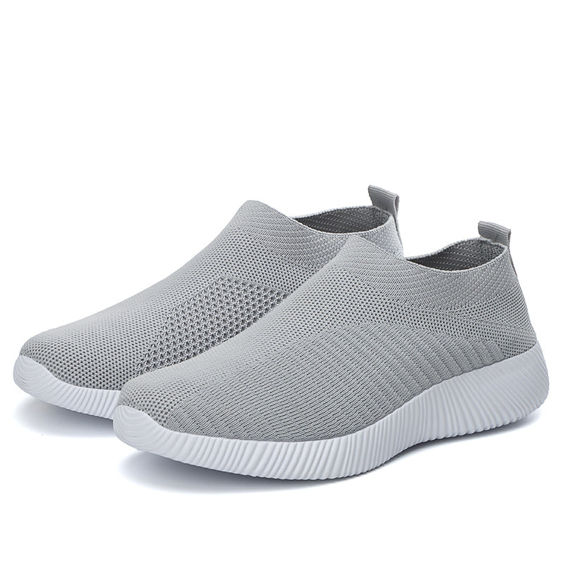 Women'S Lightweight Slip-On Sneakers, Solid Color Fabric Upper, Round Toe, MD Sole, Low Top, All-Season Casual Shoes for Running, Fitness, Dance, Walking, Travel NovaCart