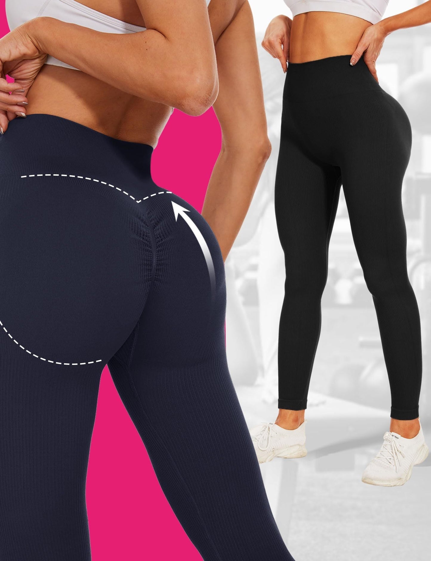 High-waisted seamless cropped leggings FitiqueFit