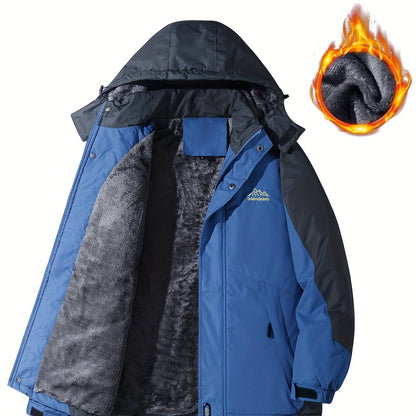 Men'S Outdoor Storm Jacket | Warm, Breathable, Thick Pile, Stand Collar, Regular Fit, Blue Color, Casual Style, Zipper Detail, Suitable for Spring, Autumn, Winter NovaCart