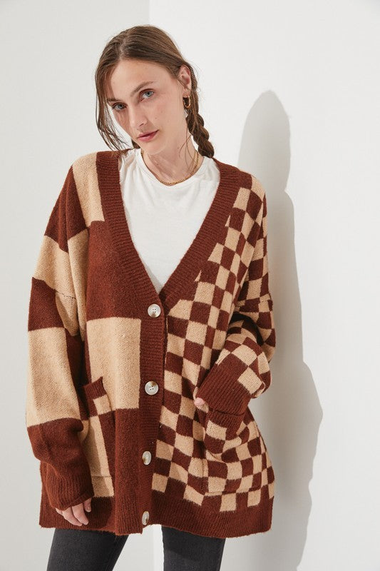 CHECKERED OVERSIZED SWEATER JJK5031 Shop Style & More | Fresh Looks, Everyday Deals & Free Shipping