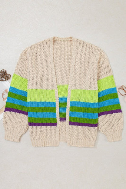 Plus Size Colorblock Crochet Open Front Cardigan Shop Style & More | Fresh Looks, Everyday Deals & Free Shipping