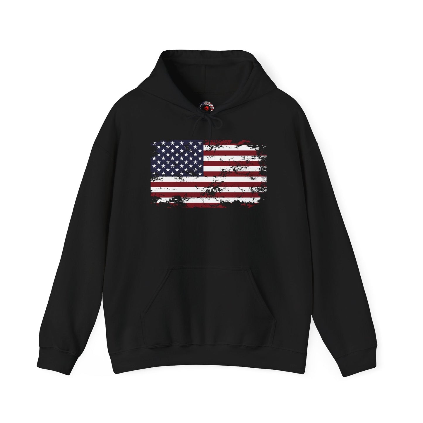 Vintage Style American Flag Hooded Sweatshirt The Devil's Pickle