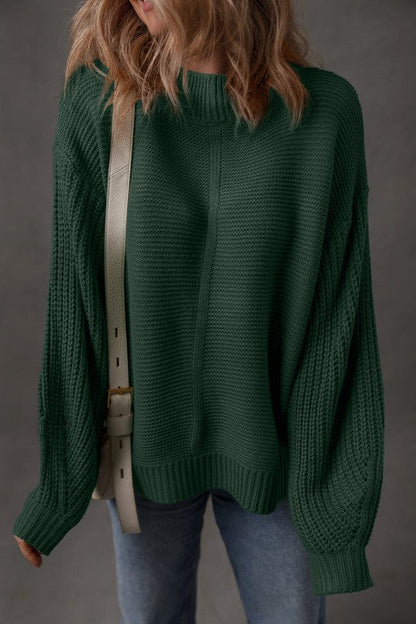 Solid Front Seam Drop Shoulder Sweater Shop Style & More | Fresh Looks, Everyday Deals & Free Shipping