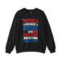 Merica Drinkin Booze And Refusin To Lose Crewneck Sweatshirt The Devil's Pickle