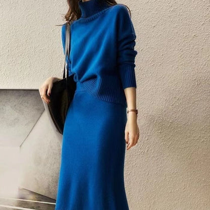 Fashion Woolen Skirt Two Piece Loose Grayceful LLC