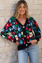 Floral Buttoned V-Neck Cardigan Sweater Shop Style & More | Fresh Looks, Everyday Deals & Free Shipping