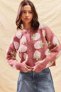SO ME Strawberry Fruit All Over Button Sweater Cardigan FitiqueFit