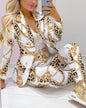 Women's Printed Coat & Trousers Two-Piece Set – 19 Prints, Casual Fashion Suit FitiqueFit
