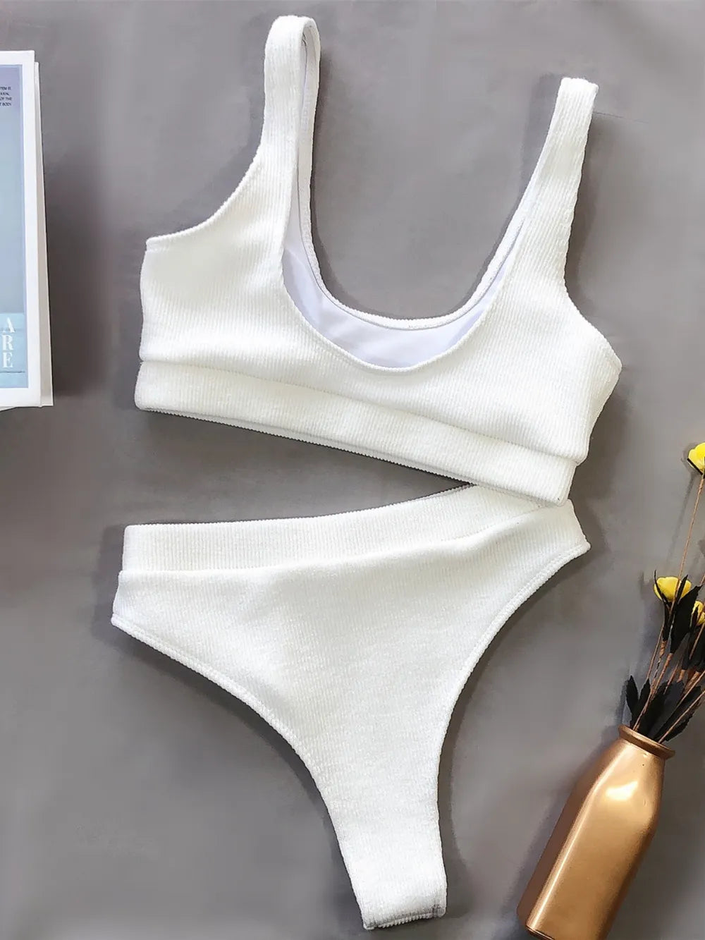 Scoop Neck Wide Strap Two-Piece Swim Set New Era Fashion LLc
