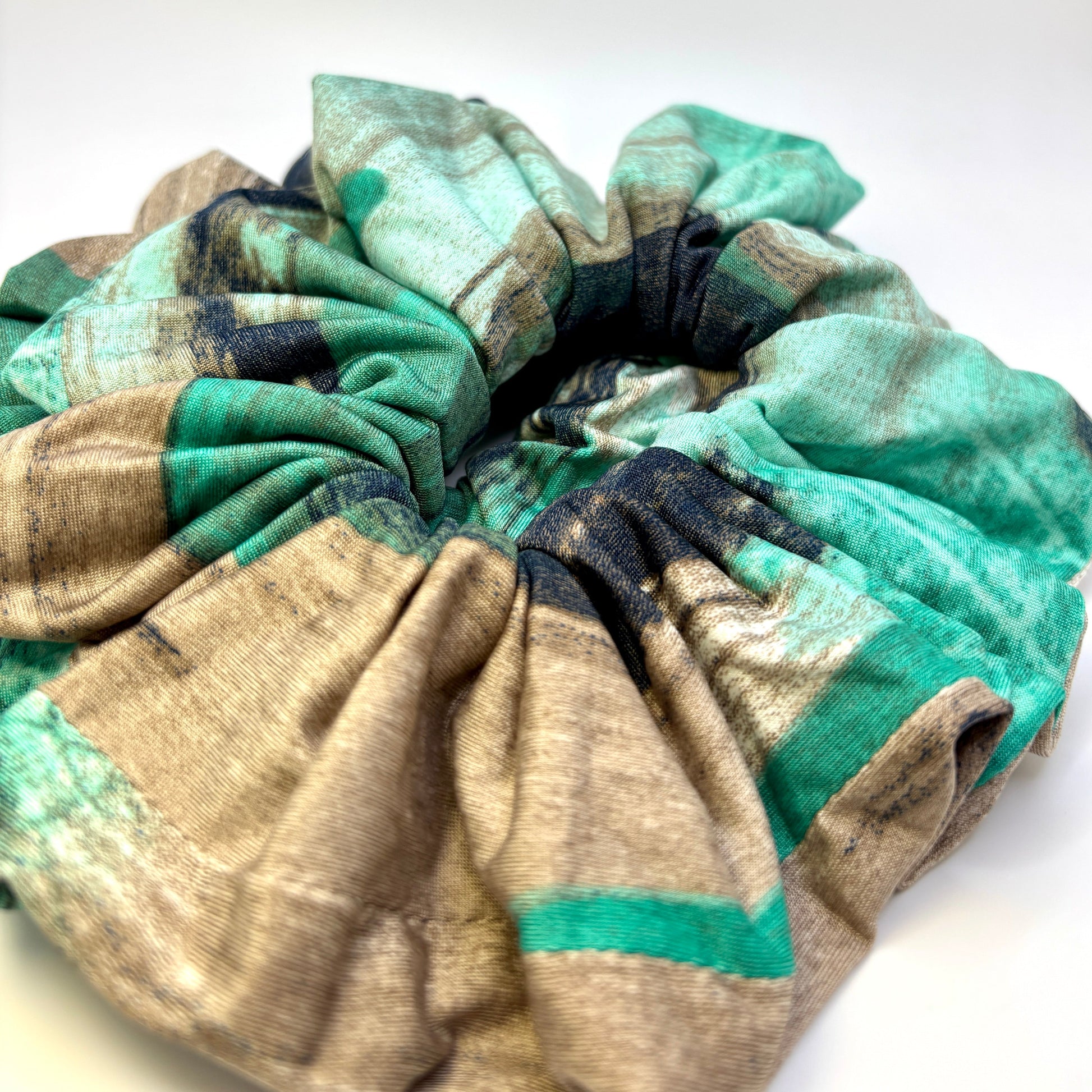 Teal Marble Scrunchie Enchanted Scrunch
