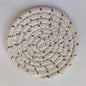 Cotton thread placemat hand woven insulation mat bowl mat cup mat thickened and simple cotton linen table mat