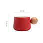 Ceramic Coffee Cup and Saucer Set Espresso Cups Light Luxury Wooden Handle Afternoon Tea Mug Female Original Mugs Couple Gifts