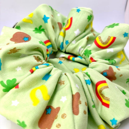 St Patrick's Day Glitter Charms Scrunchie Enchanted Scrunch