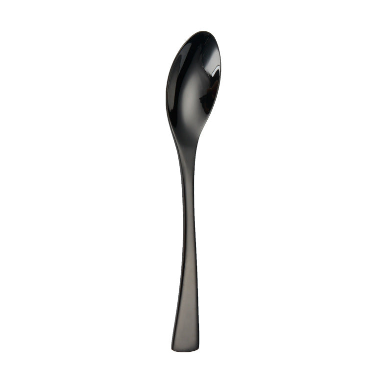 Portugal Titanium Black Stainless Steel Western Cutlery Set for Hotel and Restaurant Knife Fork Spoon Suite Factory Wholesale