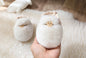 Newborn Plush Footwear Winter Thickened And Padded Infant Soft Bottom Step Front Shoes Warm Fur Baby Toddler Shoes