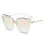 Big Cat Eye Sunglasses Women Black Mirror Sun Glasses FitiqueFit