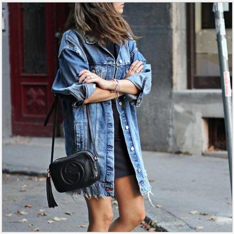 Cowgirl Chic Boyfriend Denim Jacket | Distressed & Stylish Western Outerwear Country in My Heart