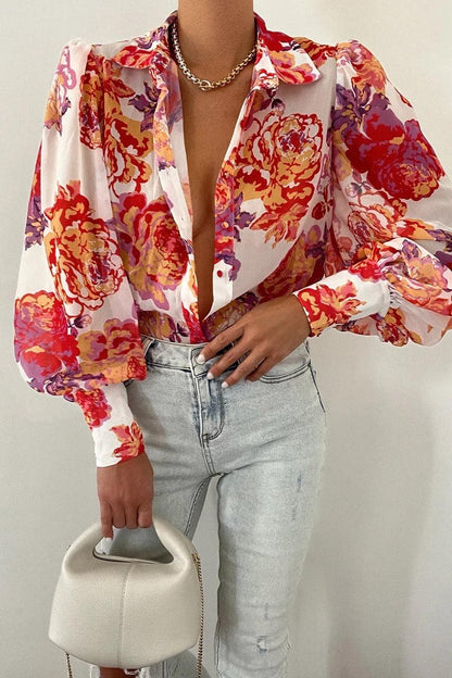 Long Sleeved Single Breasted Casual Top | Colorful Cowgirl Fashion for Every Day Country in My Heart