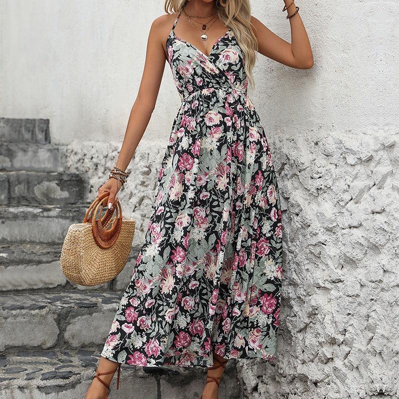 Thorns & Roses Cowgirl Dress | Sexy Floral V-neck Sleeveless Dress for Cowgirls Country in My Heart