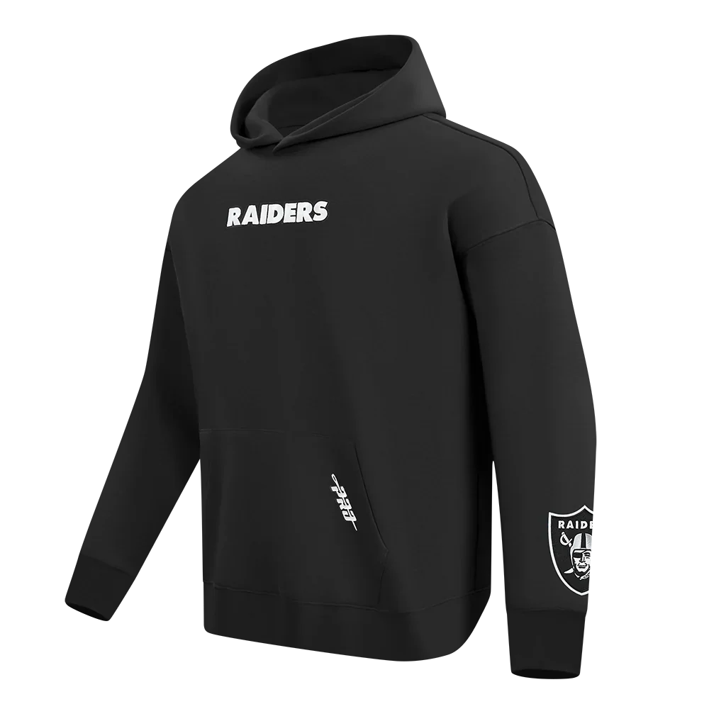 Pro Standard Las Vegas Raiders Wingspan Drop Shoulder Hoodie - Black Denim Exchange