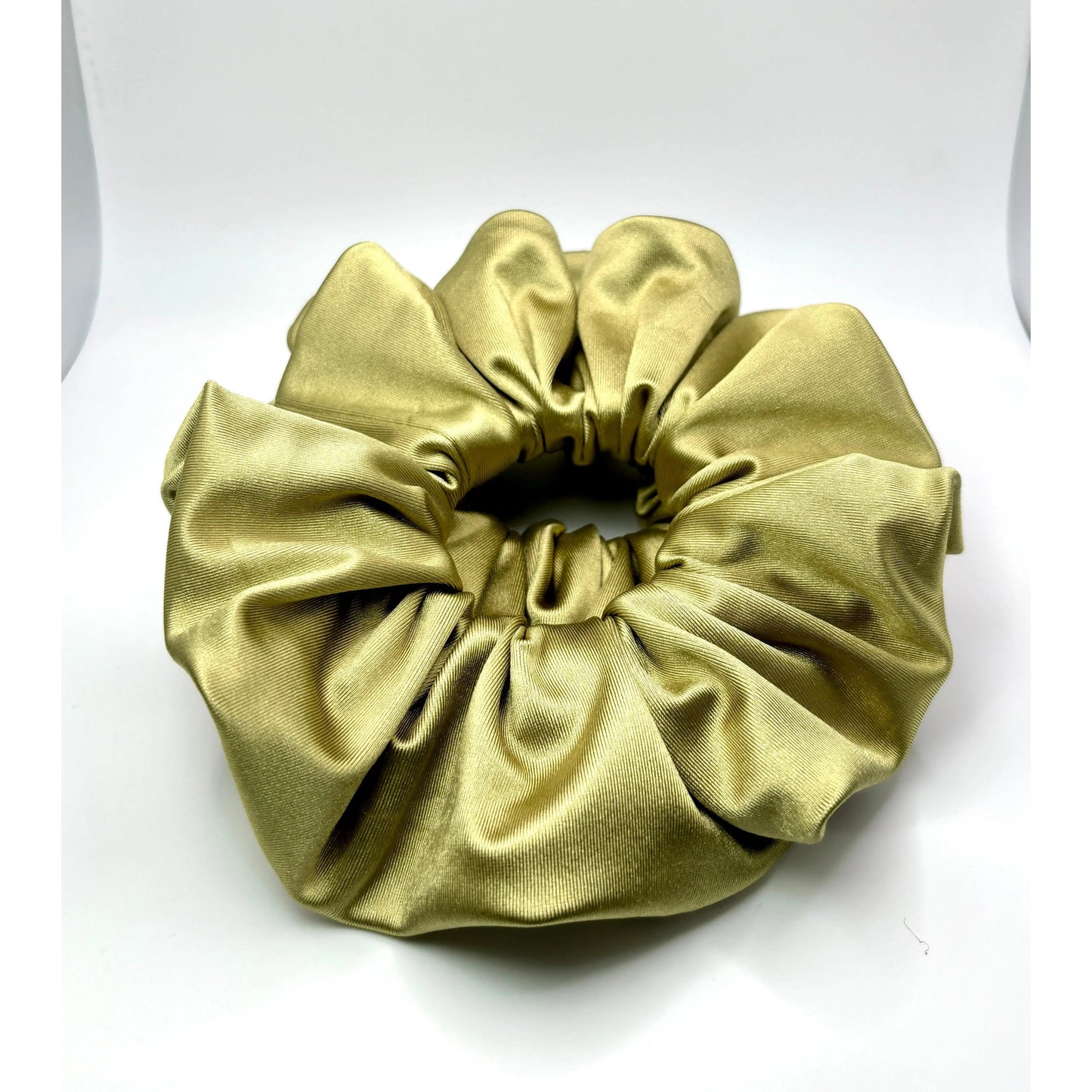 Golden Olive Stretch Silk Scrunchie Enchanted Scrunch