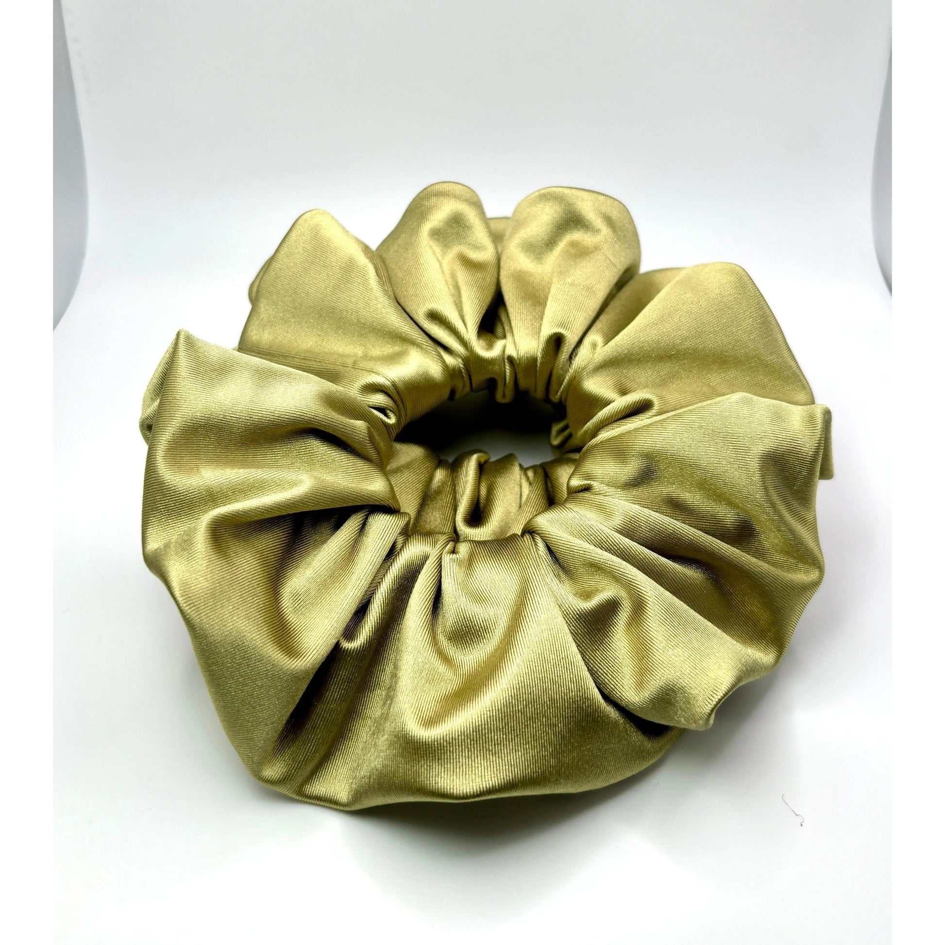 Golden Olive Stretch Silk Scrunchie Enchanted Scrunch