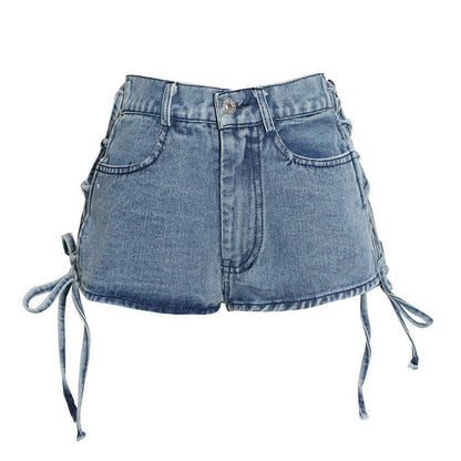 Sexy Western High-Waisted Denim Shorts – Comfortable & Stylish Light Blue Denim Shorts Country in My Heart