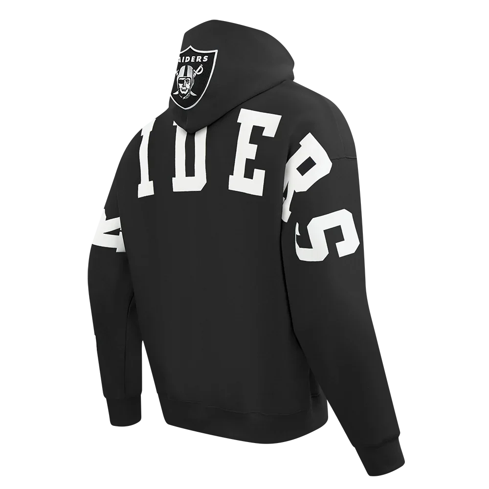 Pro Standard Las Vegas Raiders Wingspan Drop Shoulder Hoodie - Black Denim Exchange