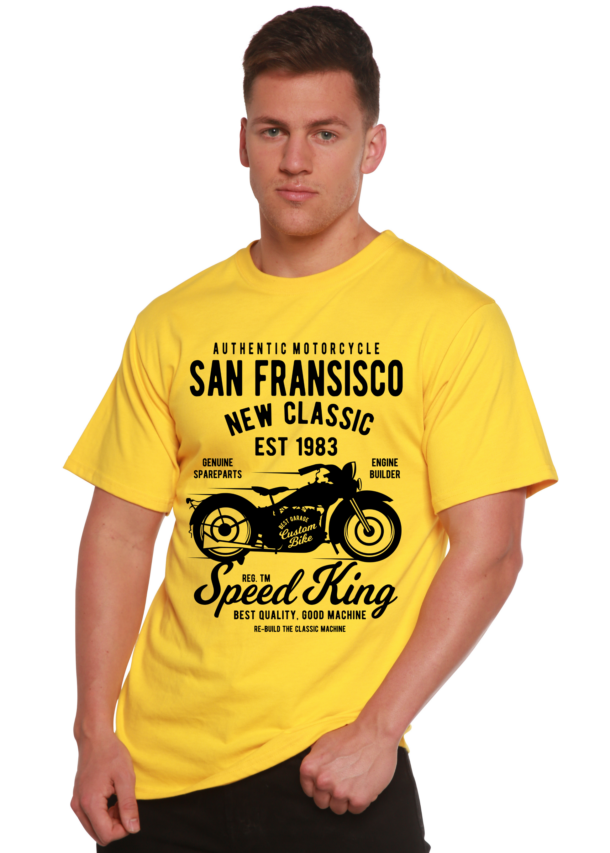 San Fransisco Spun Bamboo® Men's Bamboo Viscose/Organic Cotton Short Sleeve Graphic T-Shirt Spun Bamboo