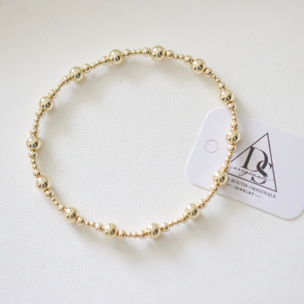 Sadie Beaded Bracelet 14k Gold Filled Deep South Originals