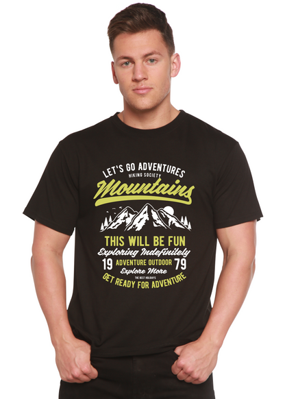 Let's Go Adventure Men's Bamboo Viscose/Organic Cotton Short Sleeve Graphic T-Shirt Spun Bamboo