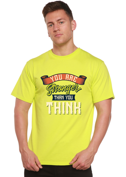 You Are Stronger Than You Think Men's Bamboo Viscose/Organic Cotton Short Sleeve Graphic T-Shirt Spun Bamboo