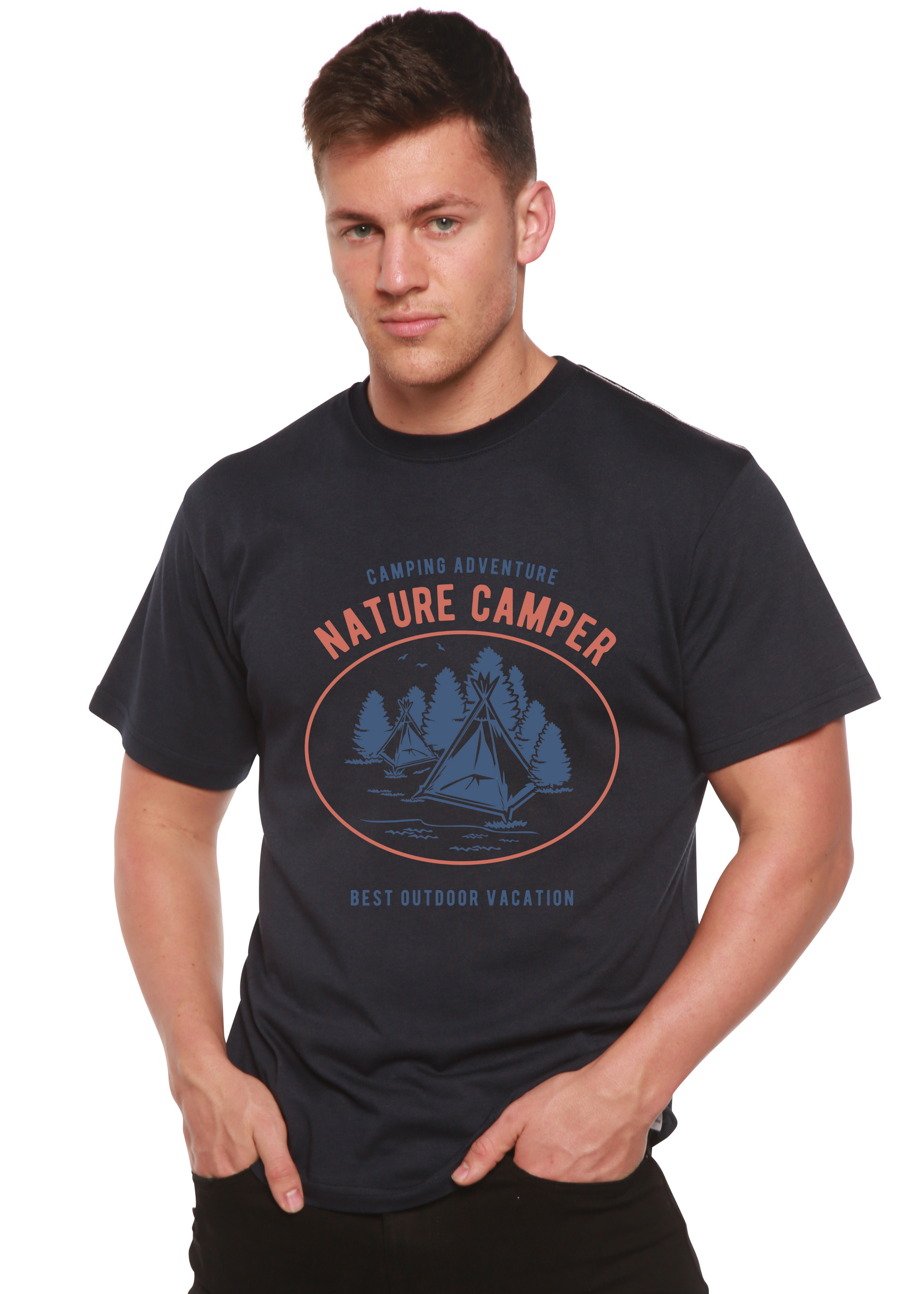 Nature Camper Spun Bamboo® Men's Bamboo Viscose/Organic Cotton Short Sleeve Graphic T-Shirt Spun Bamboo