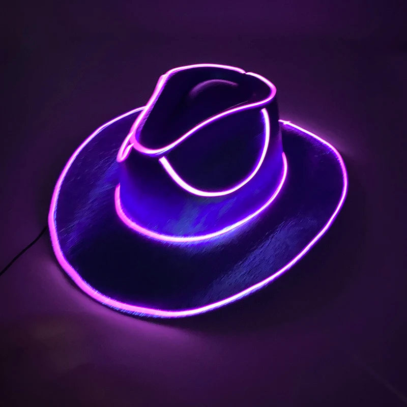 Glowing Neon Cowboy Hat ViralGalleria.com