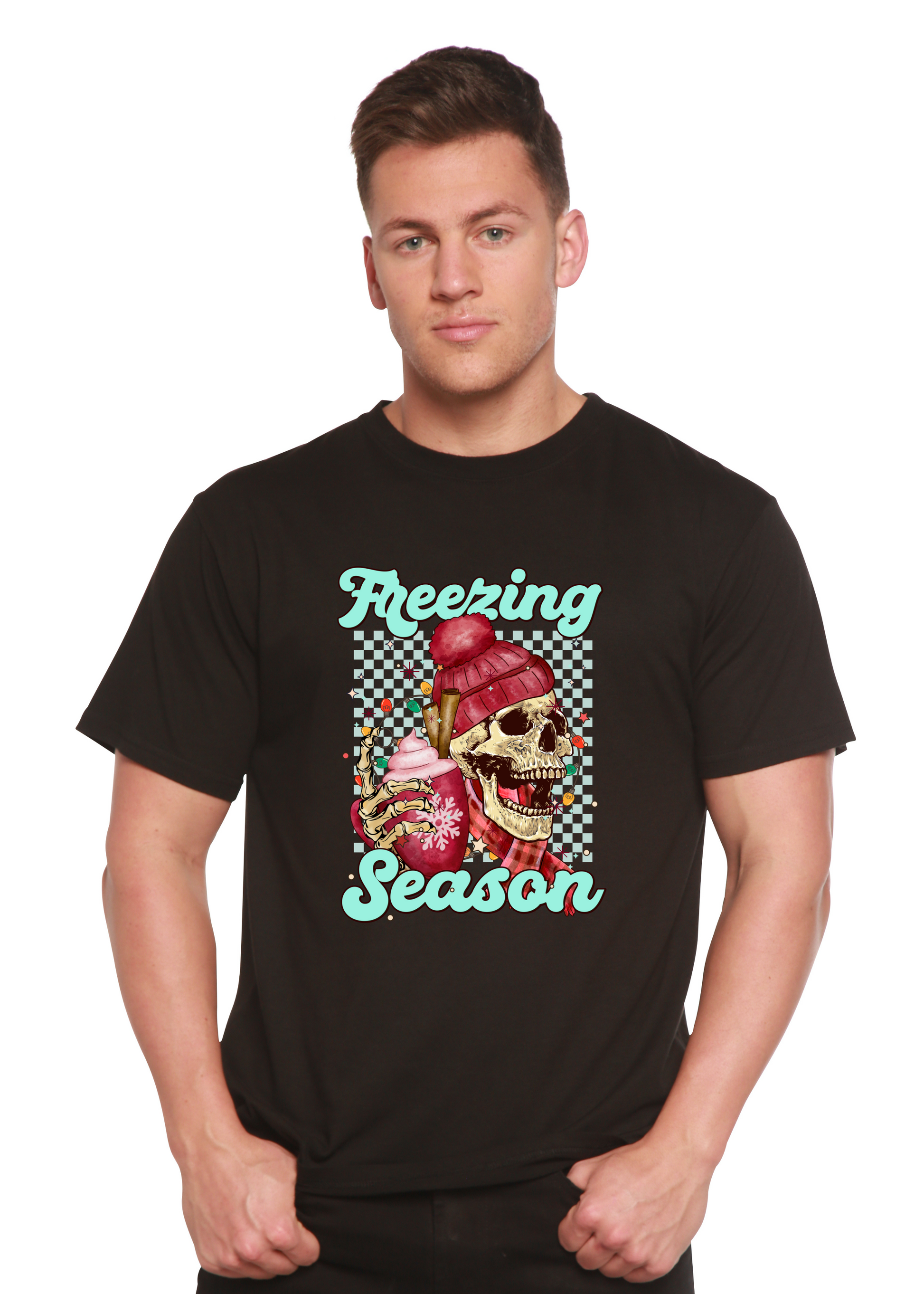Freezing Season Unisex Bamboo Viscose/Organic Cotton Short Sleeve Graphic T-Shirt Spun Bamboo