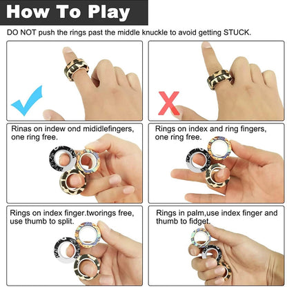 Magnetic Rings Fidget Toy ViralGalleria.com