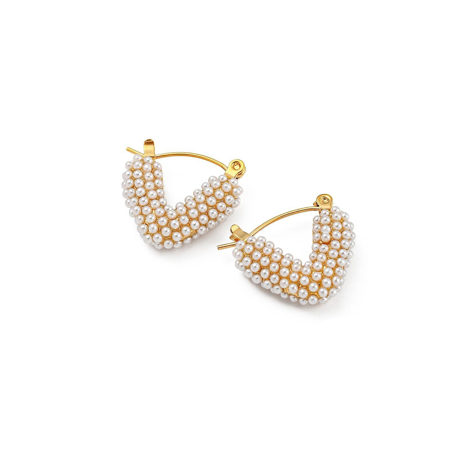 Serena V-Pearl Hoops~ Deep South Originals Deep South Originals